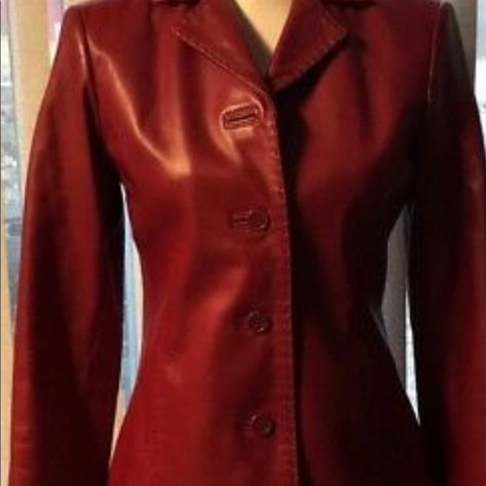 Red leather jacket - Picture 5 of 5